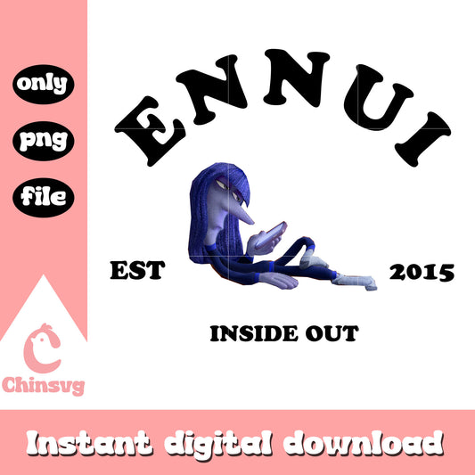 Ennui est 2015 inside out design png, ennui emotion inside out 2​ png