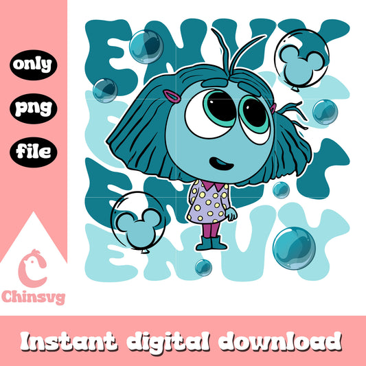 Envy character from inside out png, envy from inside out 2​​ png