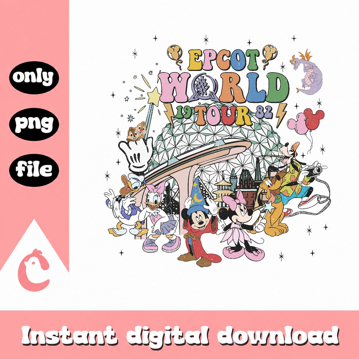 Epcot World Tour Mickey And Friends PNG, Disney PNG