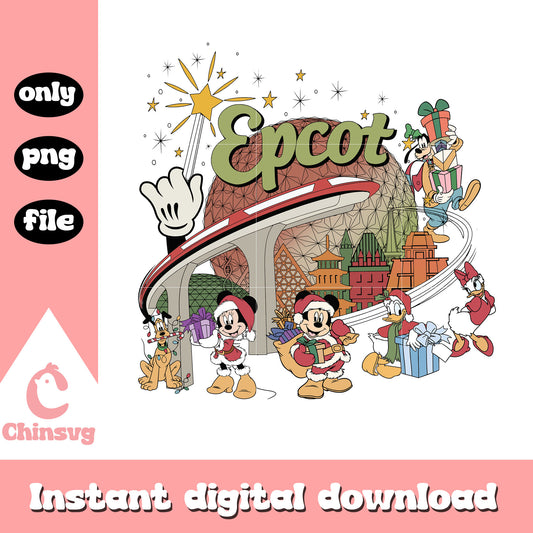 Epcot disney world design png, mickey's friends png