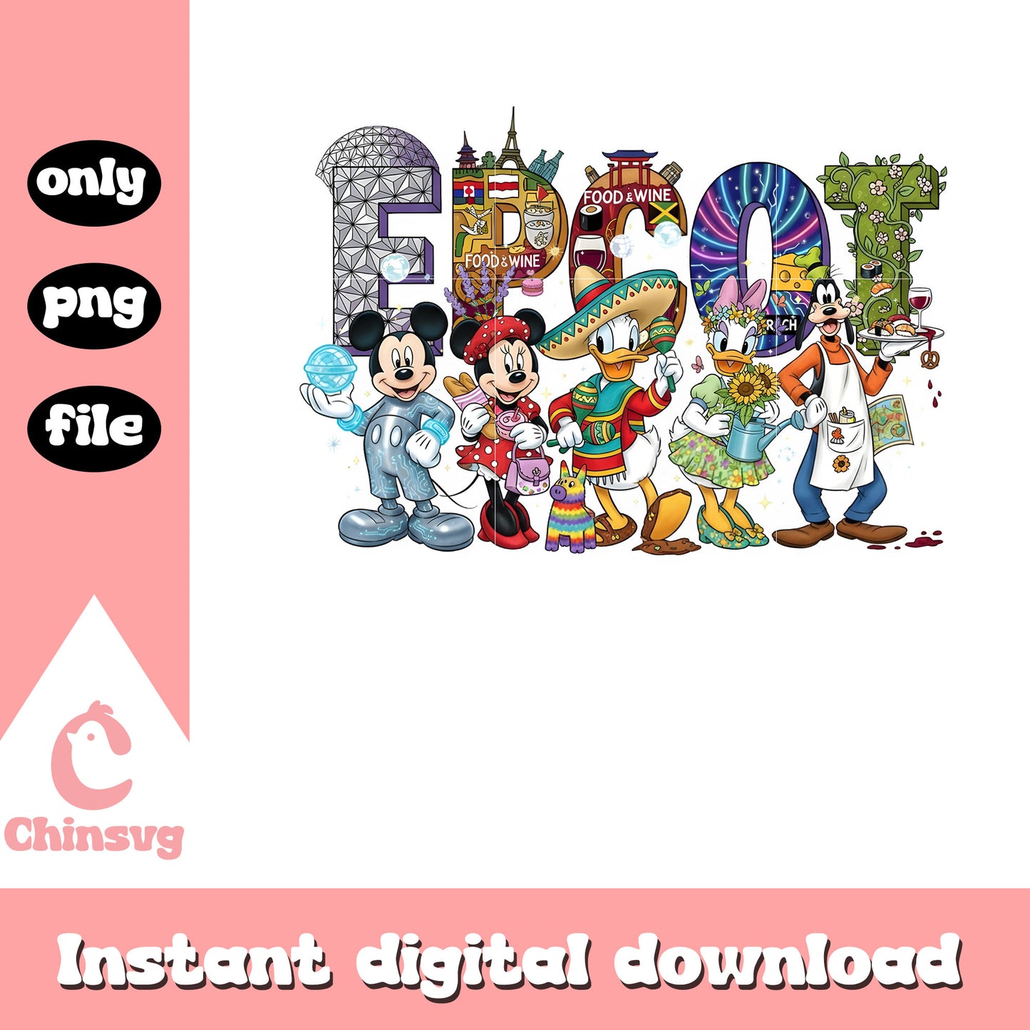 Epcot mouse disney characters design png, disney mickey movie png
