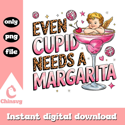 Even cupid need a margarita png, cupid png, margarita png