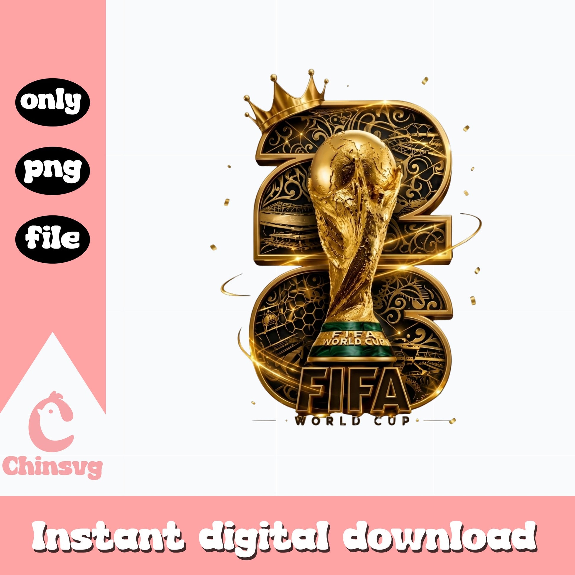 FIFA World Cup 2026 PNG, Soccer Trophy Gold PNG, Football PNG