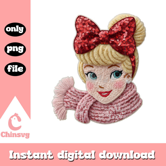 Face princess valentine crochet png, princess valentine​ png