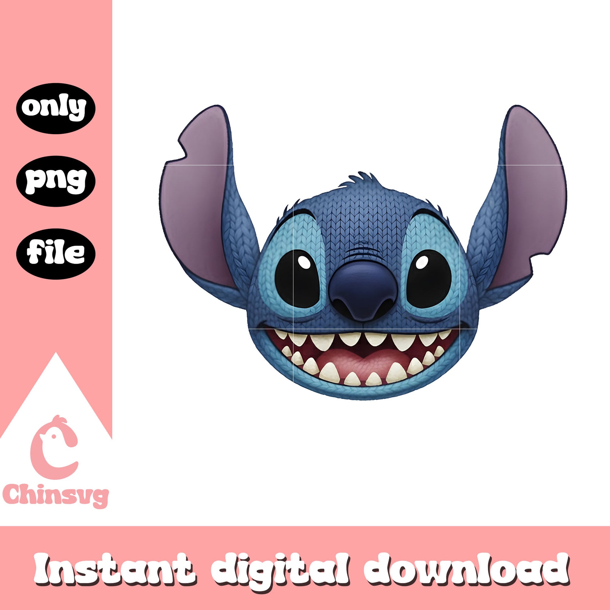Face stitch valentine crochet png, stitch valentines​ png
