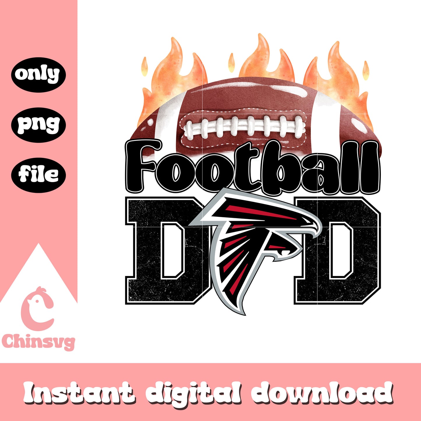 Falcons football dad black png, sports atlanta falcons​​​​ png