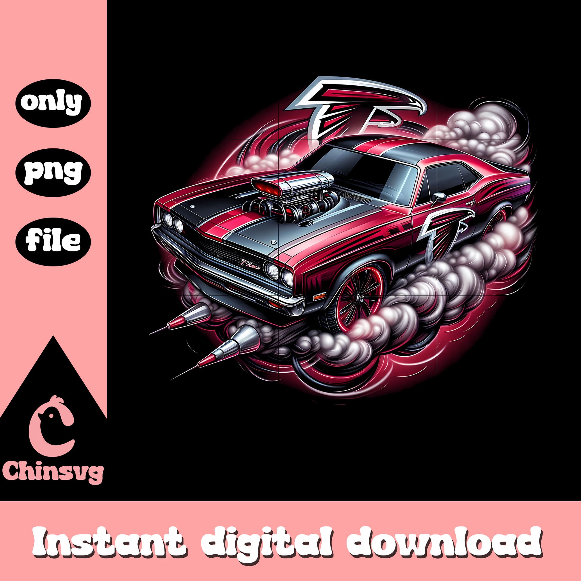 Falcons smoke logo design png, Atlanta Falcons football  png