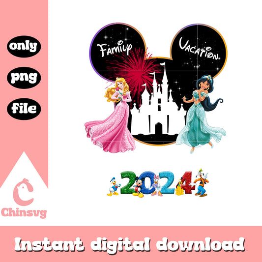 Family vacation disney princess png, family vacation png, disney png