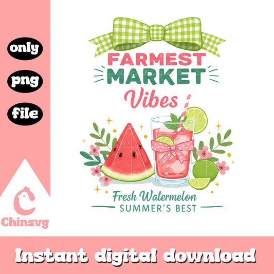 Farmers market vibes quote png, vibes of summer​ png, summer watermelon​ png