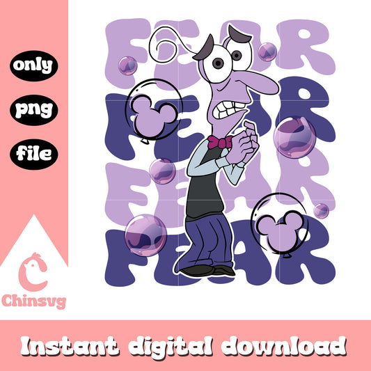 Fear character from inside out png, fear from inside out​ png