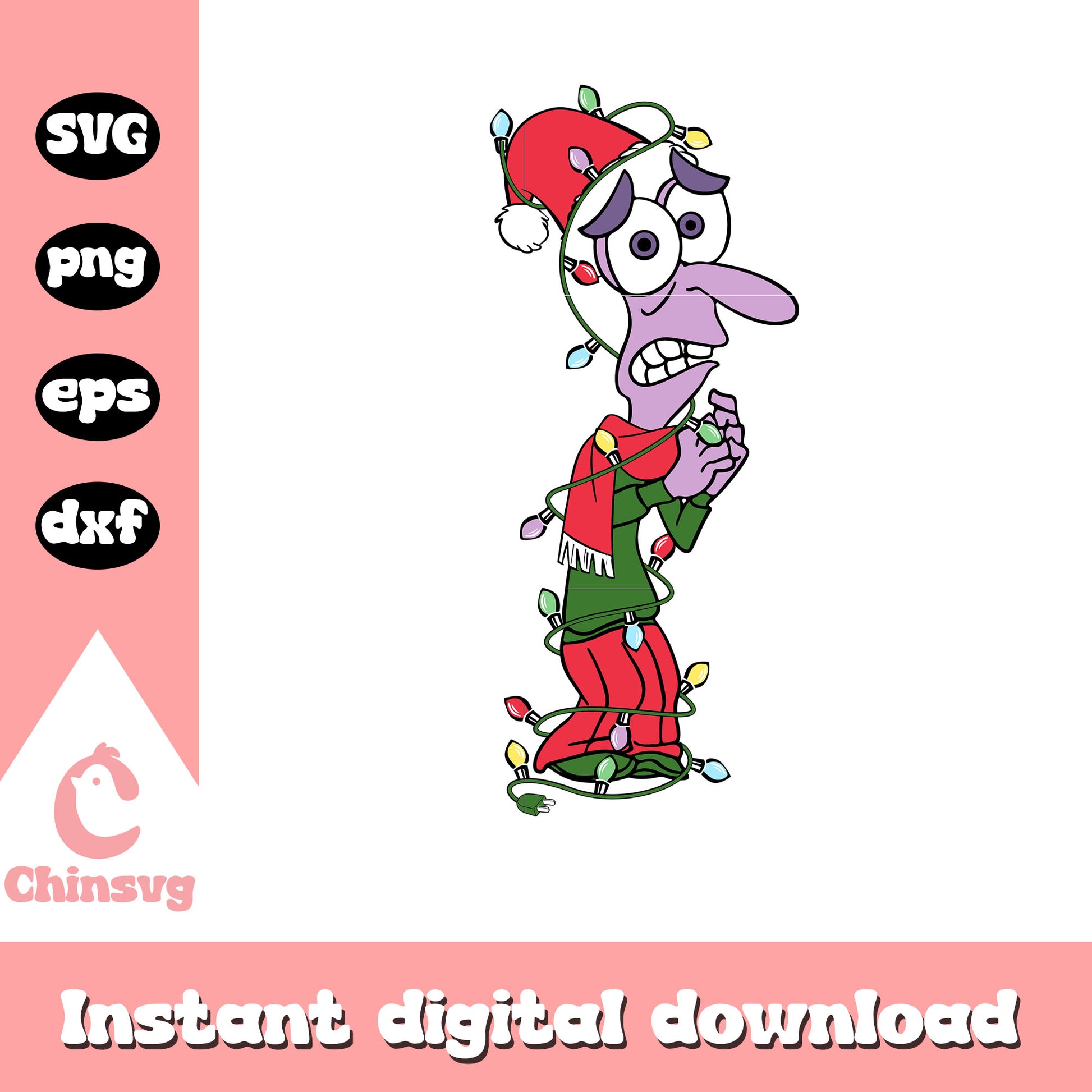 Fear character merry christmas svg, inside out characters svg