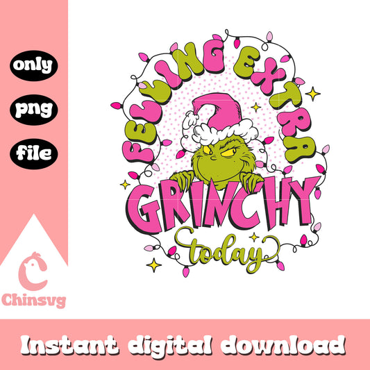 Feeeling extre grinchy today png, how the grinch stole christmas png