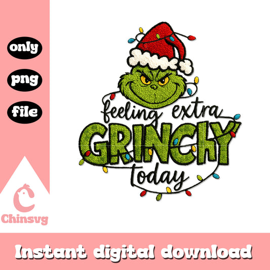Feeling extra grinchy today png, grinch tree png