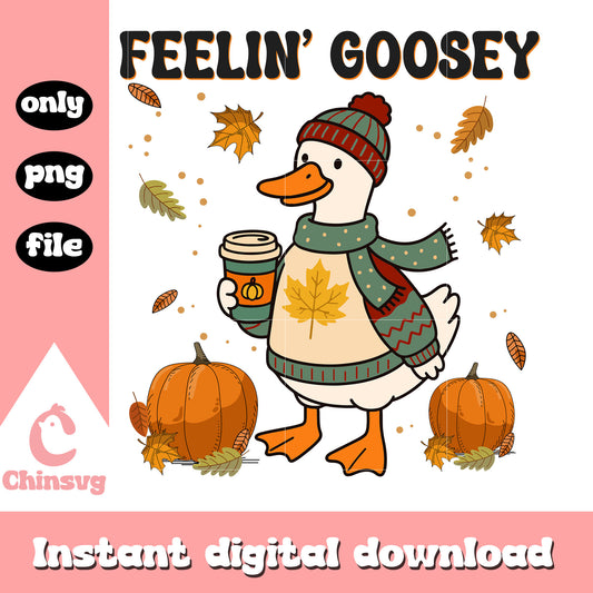 Feelin goosey halloween vibe design png, halloween holiday png
