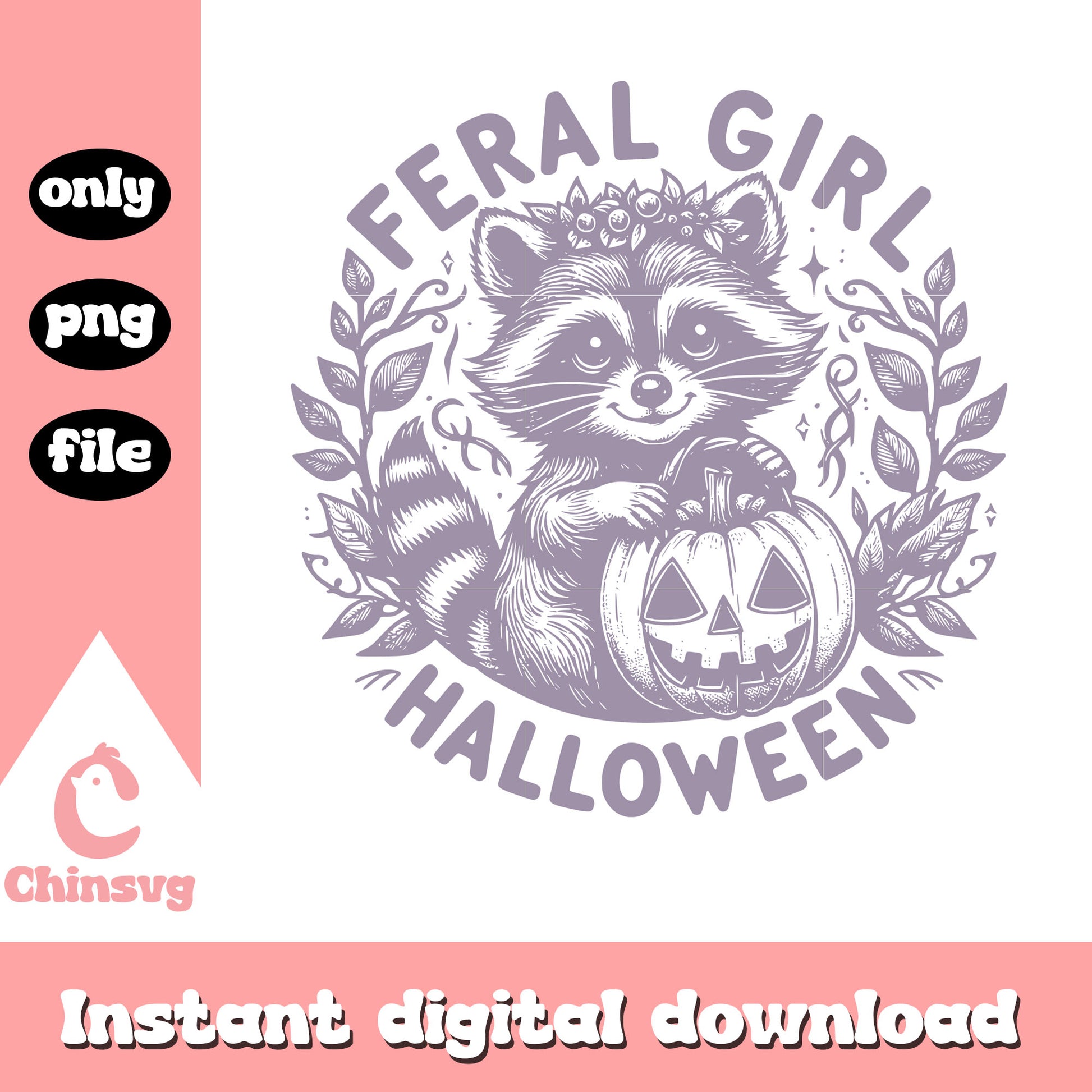 Feral girl halloween trick or treat png, halloween vibes png