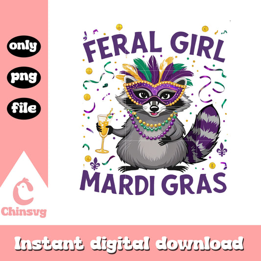 Feral girl mardi gras png, mardi gras in new orleans​​​​​ png