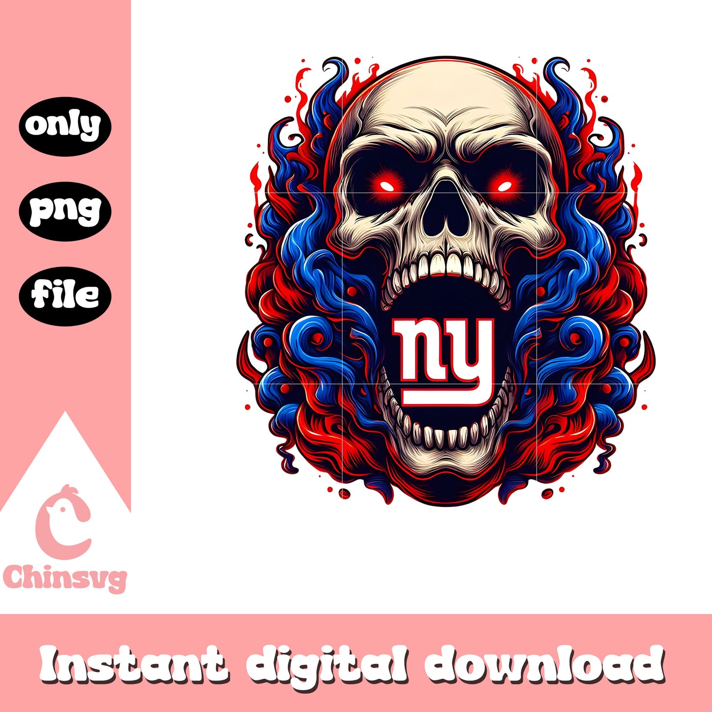 Fire logo skullcap giants png, new york giants logo​ png