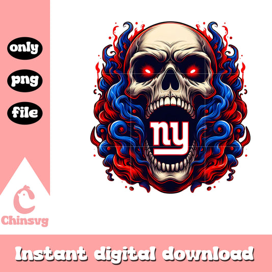 Fire logo skullcap giants png, new york giants logo​ png