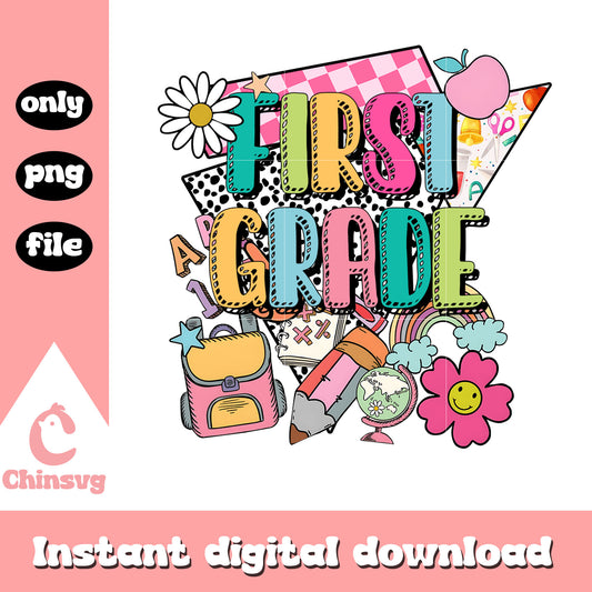 First grade back to school clipart png, back to school clipart png