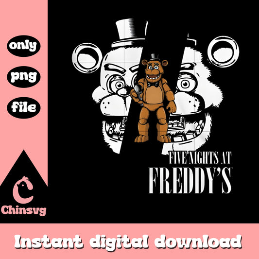 Five Nights at Freddy's png, Freddy half face png, freddy bear png