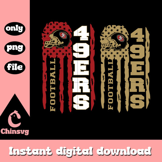 Flag 49ers football design svg, san francisco 49ers flag svg