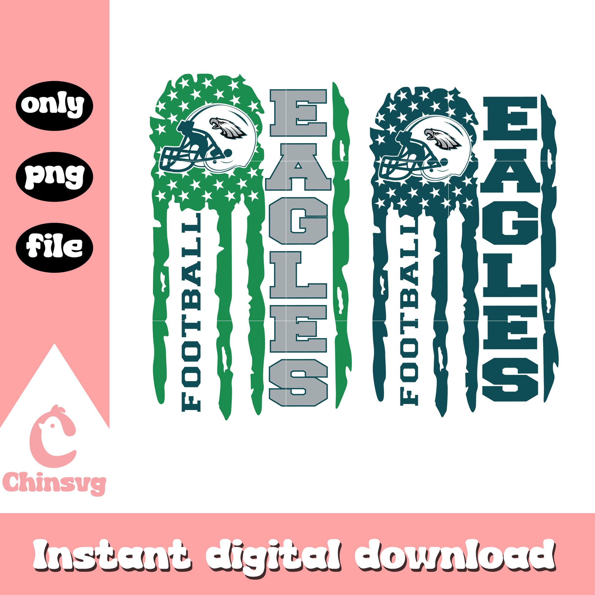 Flag Eagles football helmet svg, Philadelphia Eagles flag svg