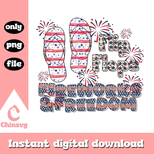 Flip flops fireworks and freedom png, flip flops freedom day png