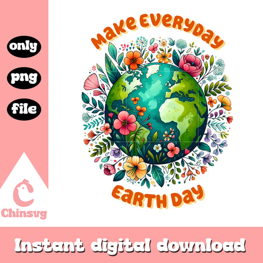 Flower earth make every day earth day png, earth to day png