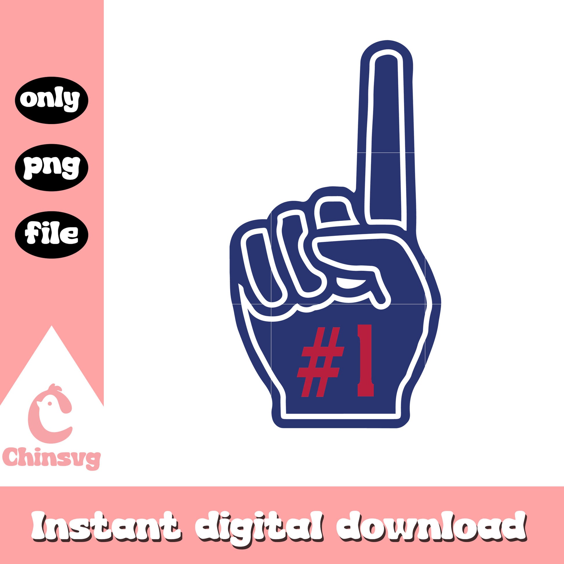 Foam finger number one design svg, nfl fan svg, nfl svg