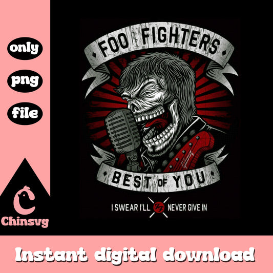 Foo fighters best of you png, rock music png, skull png