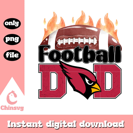 Football dad Arizona Cardinals design png, espn football png