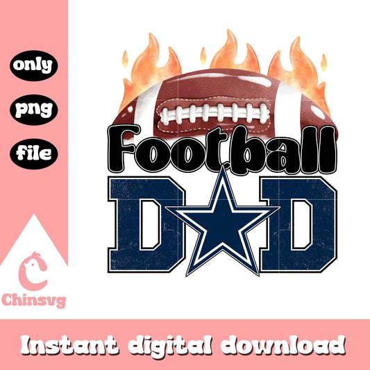 Football dad Dallas Cowboys png, football ball png