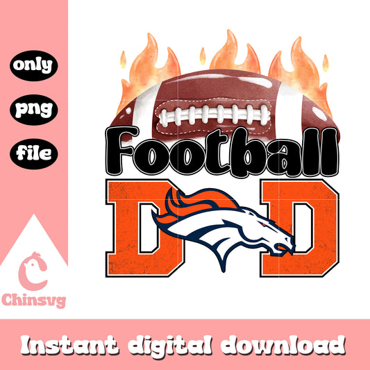 Football dad Denver Broncos logo png, rugby ball png