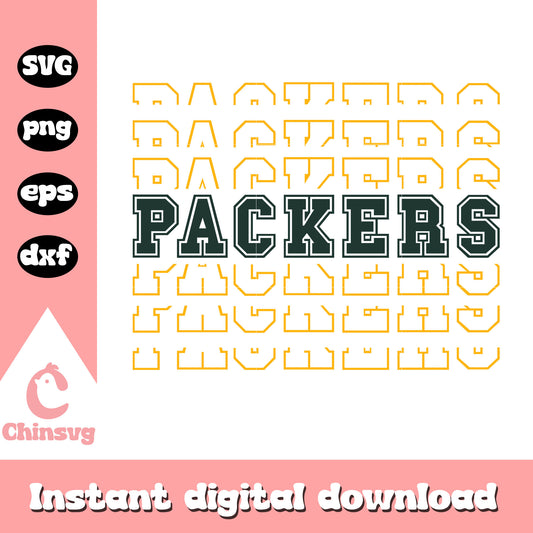 Football green bay packers team name svg, nfl green bay packers svg