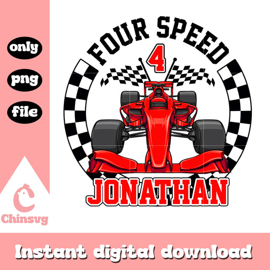 Four speed jonathan car design png, race car​ png
