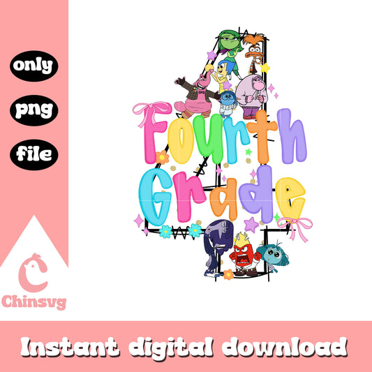 Fourth grade 4 back to school png, happy back to school png