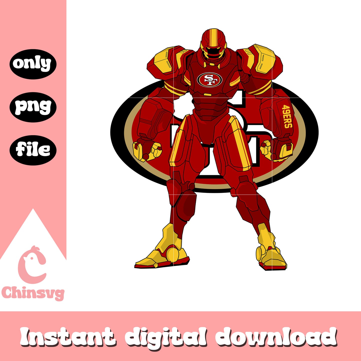 Francisco 49ers red logo png, team san francisco 49ers png