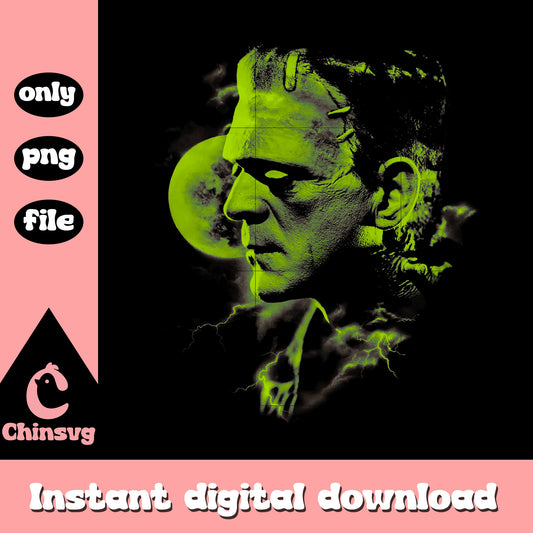 Frankenstein monster face png, scary movies character png