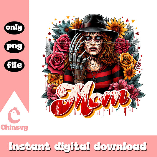 Freddy Krueger character mom png, mama png, horror movies png