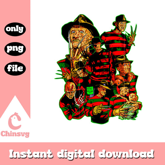 Freddy Krueger horror characters png, horror movie characters png