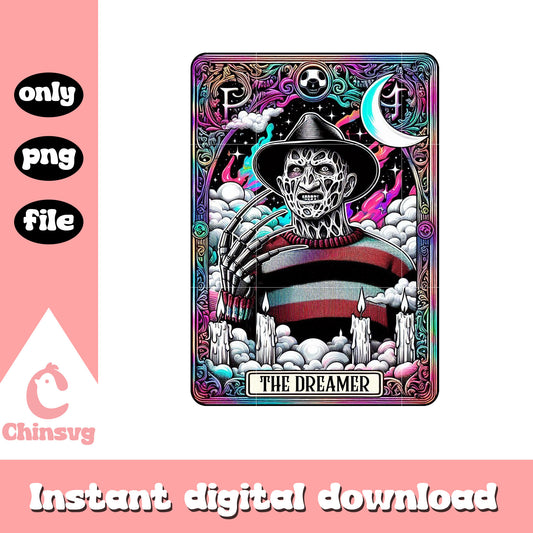 Freddy Krueger tarot card png, Freddy Krueger the killer tarot card png