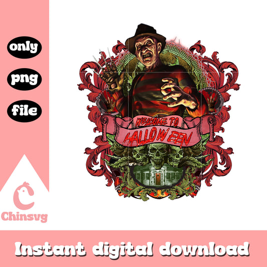 Freddy Krueger welcome to halloween png, Freddy Krueger png