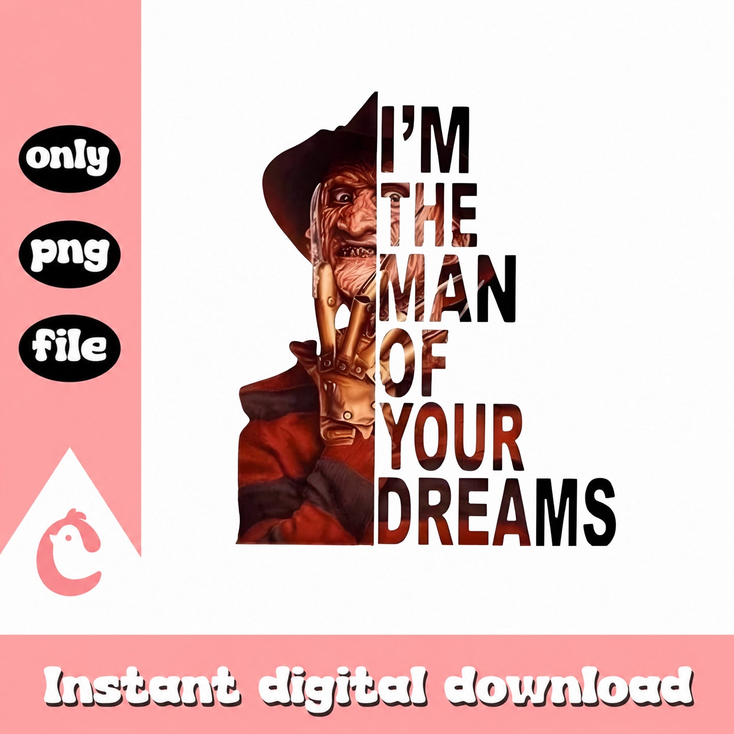 Freddy Krueger SVG PNG, Horror Movie Character, Halloween PNG