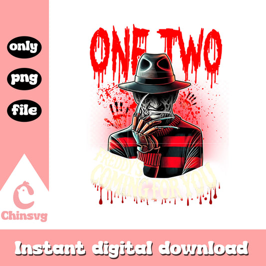 Freddy's coming for you halloween png, freddy krueger character png