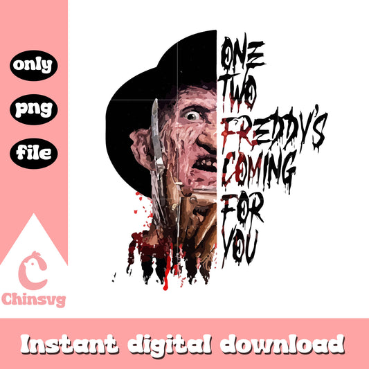 Freddy's coming horror character design png, happy halloween png