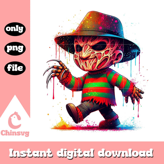 Freddy krueger chibi design png, freddy krueger halloween png