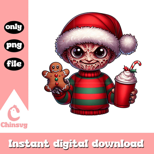 Freddy krueger christmas coffee cup png, freddy krueger movie png