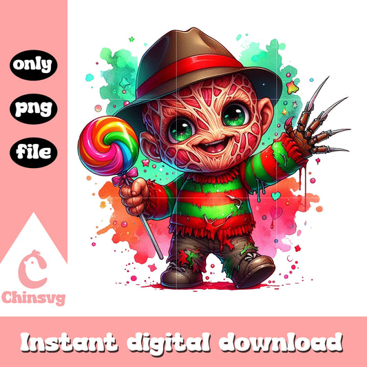 Freddy krueger cute horror movie killer png, nightmare on elm street png