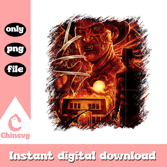 Freddy krueger picture design png, nightmare on elm street png