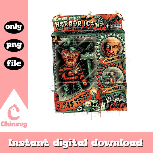 Freddy krueger sleep tight bobblehead toy png, freddy krueger png